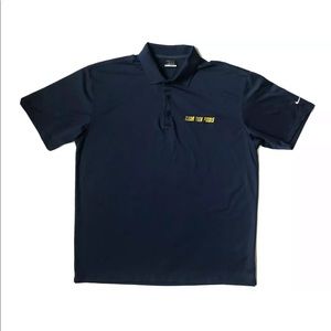 Nike SzXL Golf Dri-Fit Navy Blue Short Sleeve Polo